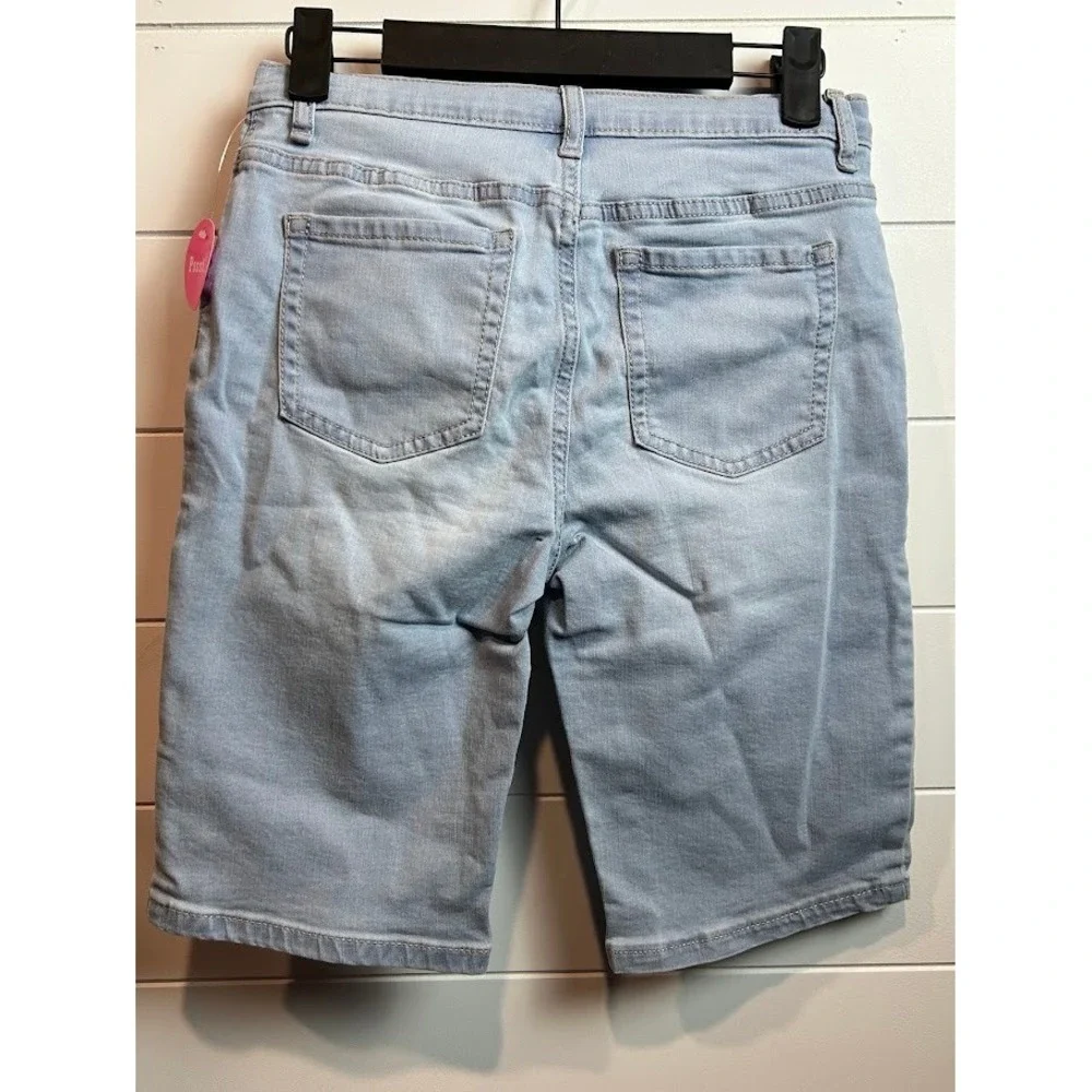 The Children's Place Girls Skimmer Pant Court Light Blue Wash Shorts Size 12‎